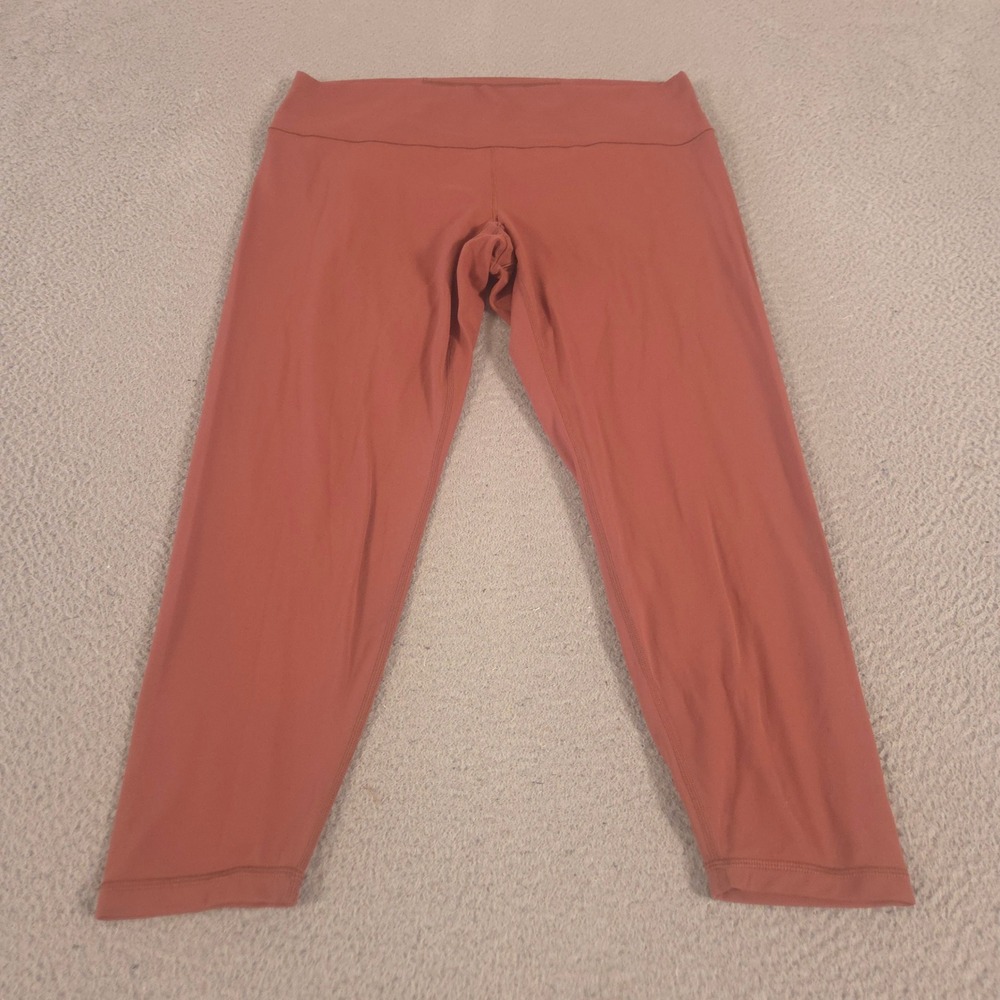 Old Navy Leggings Womens XXL Rust StudioSmooth High-Waisted 7/8 Go-Dry Pocket